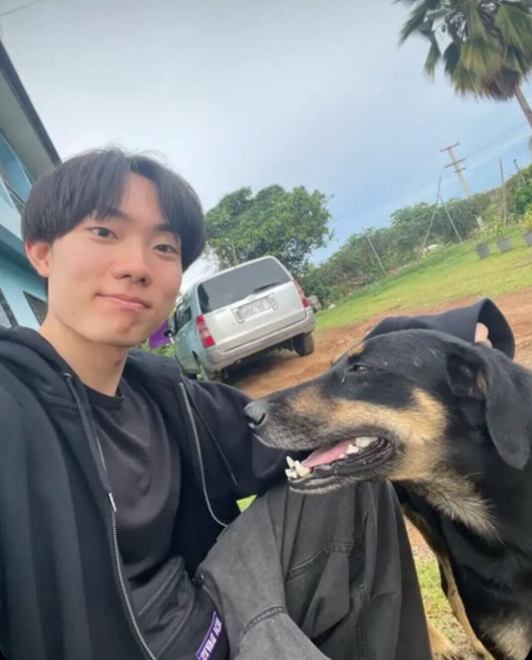 犬とぼくの写真